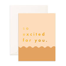 " So Excited For You Caramel Ripple " Greeting Card